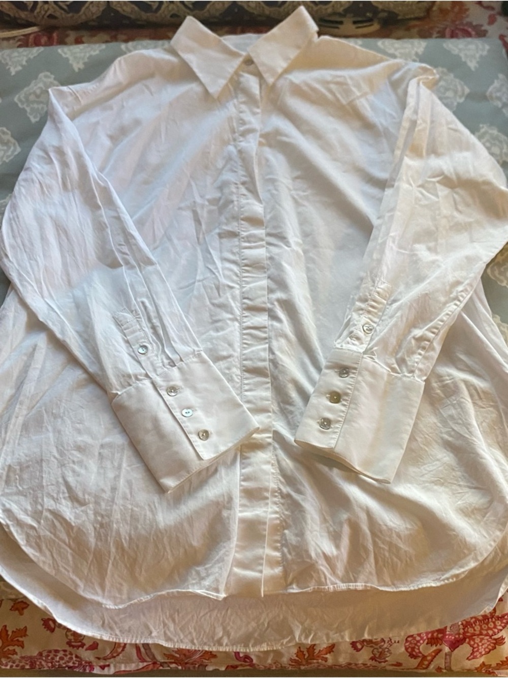 Massimo Dutti White Long-Sleeve Dress Shirt